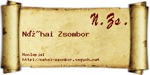 Néhai Zsombor névjegykártya